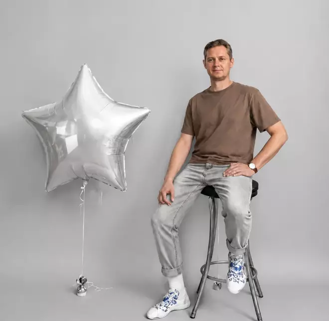 Шар звезда фольгированный (36""/91 см) любого цвета