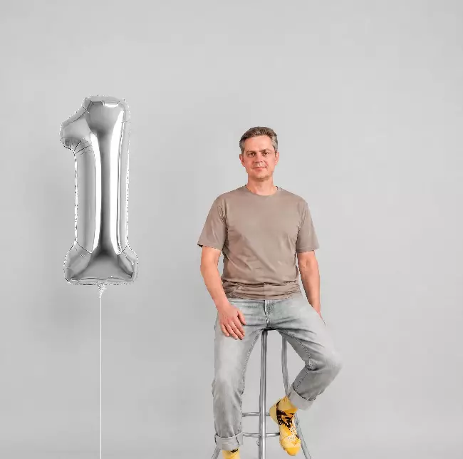 Шар цифра фольгированный (32"/81 см) любого цвета